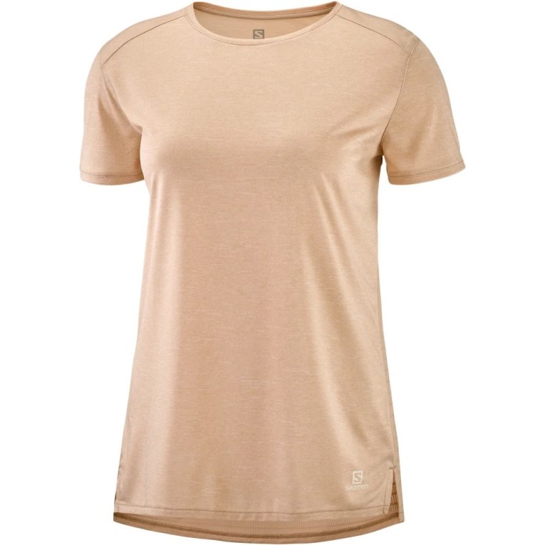 Camiseta Salomon Outline Summer Corta Sleeve Mujer Coral | MX HJOX056